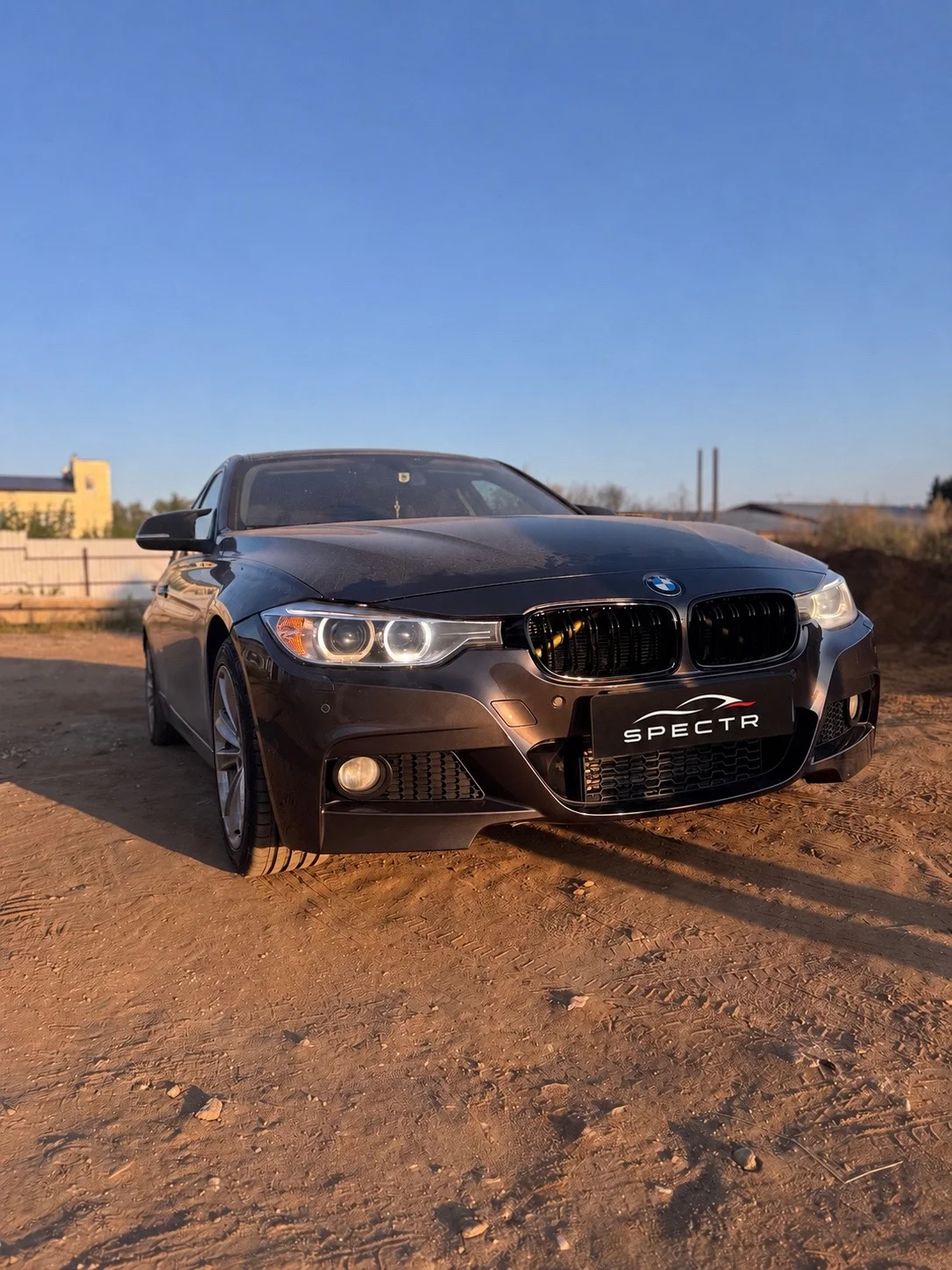 BMW после замены и покраски переднего бампера